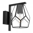 Wall Light Steel Black / Glass Clear - MARDYKE