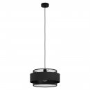 Pendant Light Steel Black / Fabric Black - BAZELY