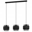 Pendant Light Steel Black / Fabric Black - BAZELY