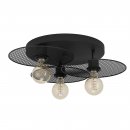 Ceiling Light Steel Black - IKESTON