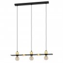 Pendant Light Steel, Wood Black, Brown - BRAMERTON