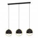 Pendant Light Steel, Wood Black, Brown - CALLOW