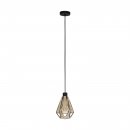 Pendant Light Steel Black / Fabric Natural - ADWICKLE