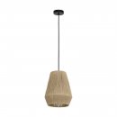 Pendant Light Steel Black / Textile Thread Natural - ALDERNEY