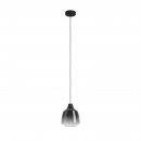 Pendant Light Steel Black / Glass Black-grey-transparent - SEDBERGH