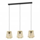 Pendant Light Steel Black / Wood Natural - HYKEHAM