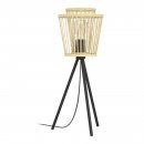 Table Light Steel Black / Wood Natural - HYKEHAM