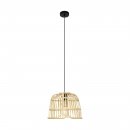 Pendant Light Steel Black / Wood Natural - GLYNEATH