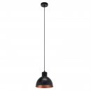 Pendant Light Steel Black, Copper - TRURO 1