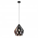 Pendant Light Steel Black, Copper - CARLTON 1