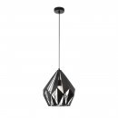 Pendant Light Steel Black, Silver - CARLTON 1