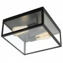 Ceiling Light Steel Black / Glass Clear - CHARTERHOUSE