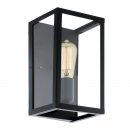 Wall Light Steel Black / Glass Clear - CHARTERHOUSE