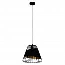 Pendant Light Steel Black / Steel, Fabric Black, Gold - AUSTELL