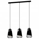 Pendant Light Steel Black / Steel, Fabric Black, Gold - AUSTELL