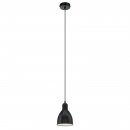 Pendant Light Steel Black, White - PRIDDY