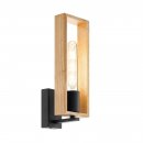 Wall Light Steel Black / Wood Brown - LITTLETON