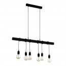 Pendant Light Steel Black / Wood Black - TOWNSHEND