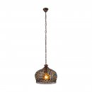 Pendant Light Steel Copper-coloured Antique / Glass Coloured - JADIDA