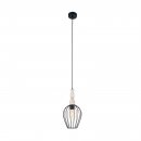 Pendant Light Steel, Wood Black, Brown - NORHAM