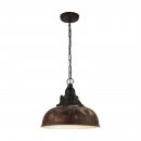 Pendant Light Steel Antique-brown, Beige - GRANTHAM 1