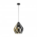 Pendant Light Steel Black, Gold - CARLTON 1