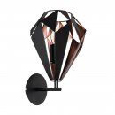 Wall Light Steel Black, Copper - CARLTON 1