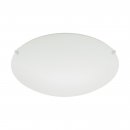 Wall / Ceiling Light Steel White / Satin Glass White - MARS