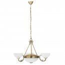 Pendant Light Cast Metal Bronzed / Satin Glass White - SAVOY