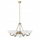 Pendant Light Cast Metal Bronzed / Satin Glass White - SAVOY