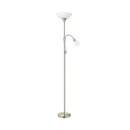 Floor Light Steel Satin Nickel / Plastic, Glass White - UP 2