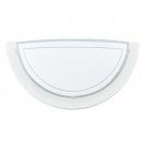 Wall Light Steel White / Glass Painted White, Clear - PLANET 1