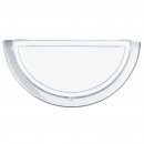 Wall Light Steel Chrome / Glass Painted White, Clear - PLANET 1