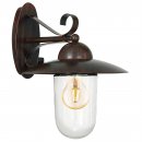 Wall Light Zinc-plated Steel Antique-brown / Glass Clear - MILTON