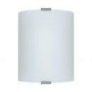 Wall / Ceiling Light Steel Silver / Satin Glass White - GRAFIK