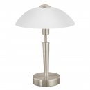 Table Light Steel Satin Nickel / Satin Glass White - SOLO 1