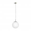 Pendant Light Steel Satin Nickel / Glass Opal-matt White - RONDO