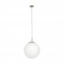 Pendant Light Steel Satin Nickel / Glass Opal-matt White - RONDO