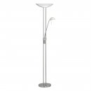 Floor Light Steel Satin Nickel / Satin Glass White - BAYA