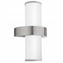 Wall Light Stainless Steel Stainless Steel, Silver / Satin Glass White - BEVERLY