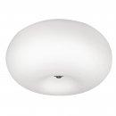 Wall / Ceiling Light Steel Satin Nickel / Glass Opal-matt White - OPTICA