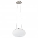 Pendant Light Steel Satin Nickel / Glass Opal-matt White - OPTICA