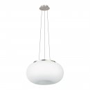 Pendant Light Steel Satin Nickel / Glass Opal-matt White - OPTICA