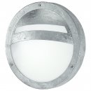 Wall / Ceiling Light Steel Zinc-plated / Satin Glass White - SEVILLA