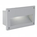 Recessed Light Cast Aluminium Silver / Satin Glass White - ZIMBA