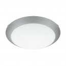 Wall / Ceiling Light Steel White / Satin Glass White, Silver - MARS 1