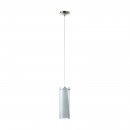 Pendant Light Steel Satin Nickel / Smoked Glass, Glass Opal-matt Black-transparent, White - PINTO NERO