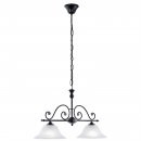 Pendant Light Steel Black / Glass Alabaster White - MURCIA