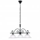 Pendant Light Steel Black / Glass Alabaster White - MURCIA