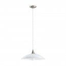 Pendant Light Steel Satin Nickel / Satin Glass White Painted - LAZOLO